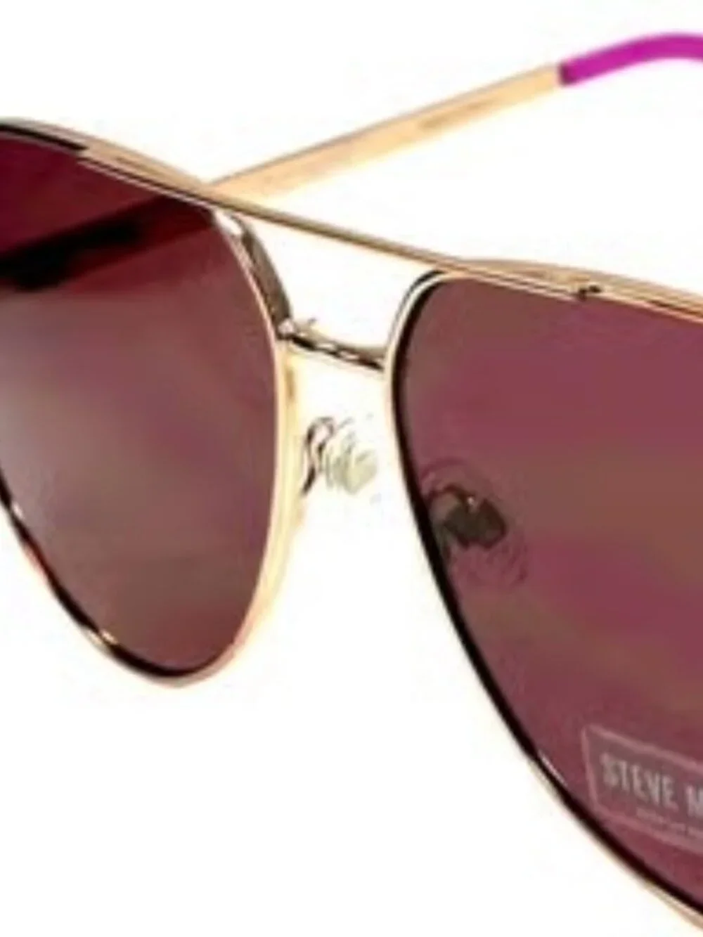 STEVE MADDEN Sunglasses Aviators Pink NEW